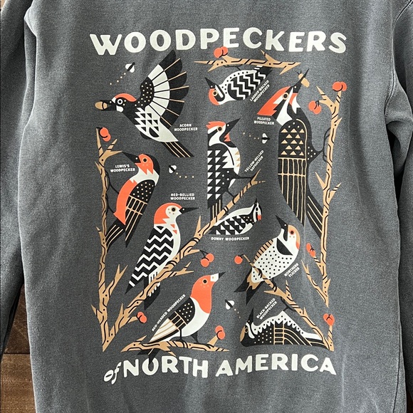 Bird Collective Unisex Woodpeckers of North America Sweatshirt Size Small - Picture 3 of 6